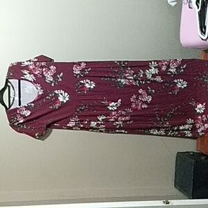 Poseshe Floral Burgandy dress size 2xl